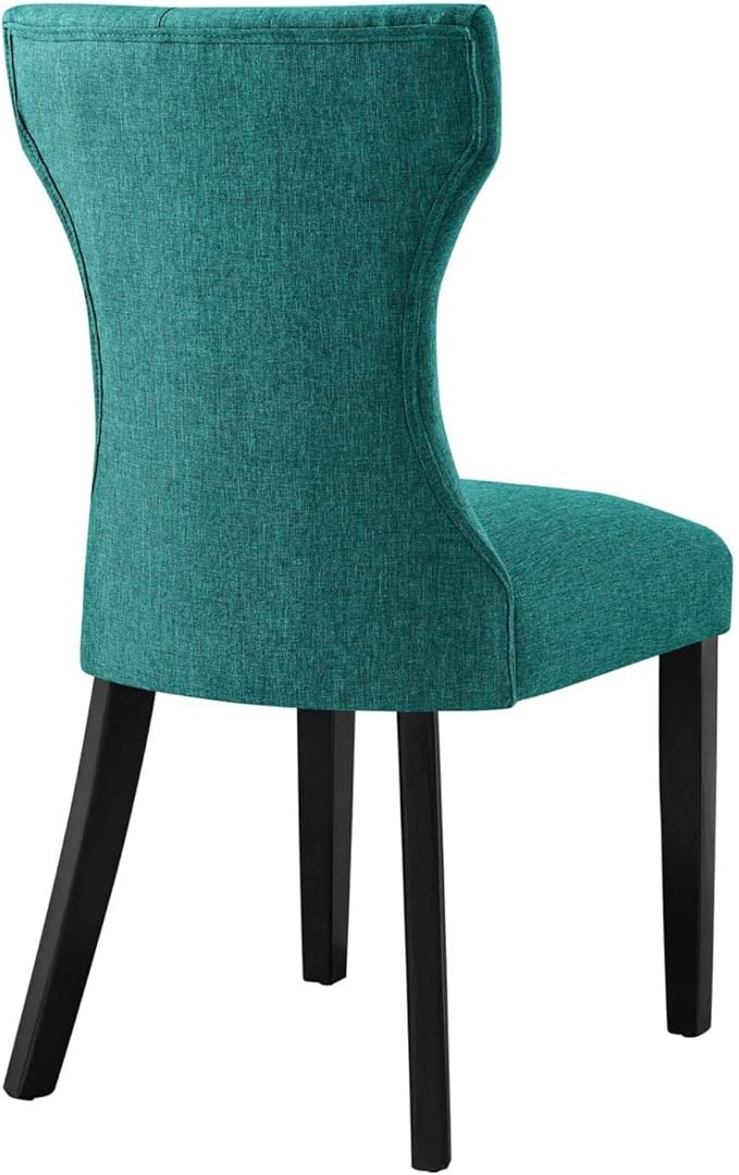 Modway Silhouette Chair, Teal 24.5 x 18 x 36 - LeafyLoom