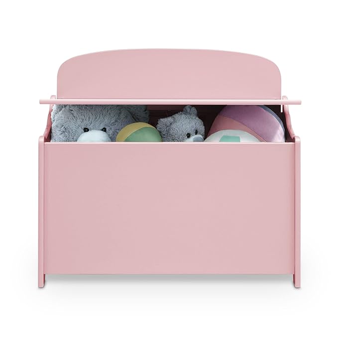 Delta Children MySize Deluxe Toy Box, Dusty Rose - LeafyLoom