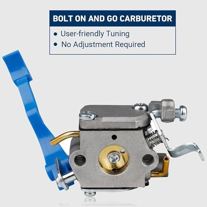 HUZTL 590460102 Carburetor for Husqvarna 125B 125BX 125BVX Leaf Blower Parts C1Q-W37 Carb Air Filter Fuel Line Kit - LeafyLoom
