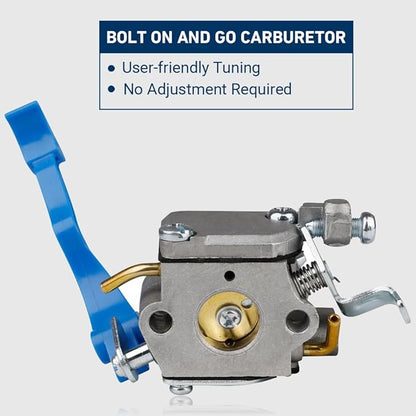 HUZTL 590460102 Carburetor for Husqvarna 125B 125BX 125BVX Leaf Blower Parts C1Q-W37 Carb Air Filter Fuel Line Kit - LeafyLoom