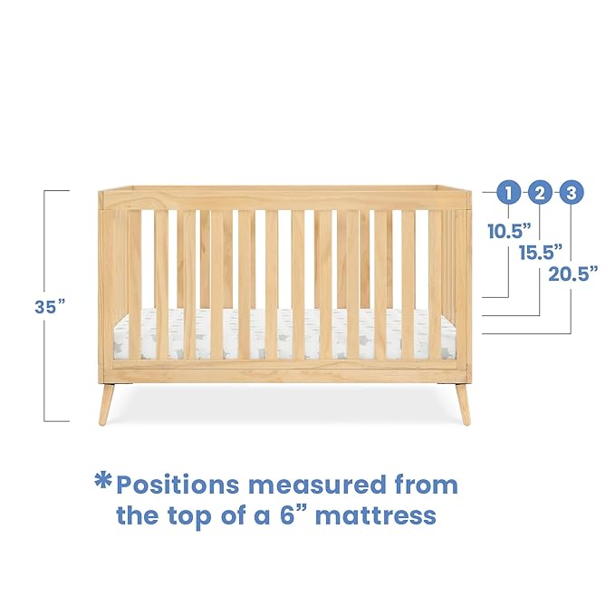 Delta Children Essex 4-in-1 Convertible Crib, Natural - LeafyLoom