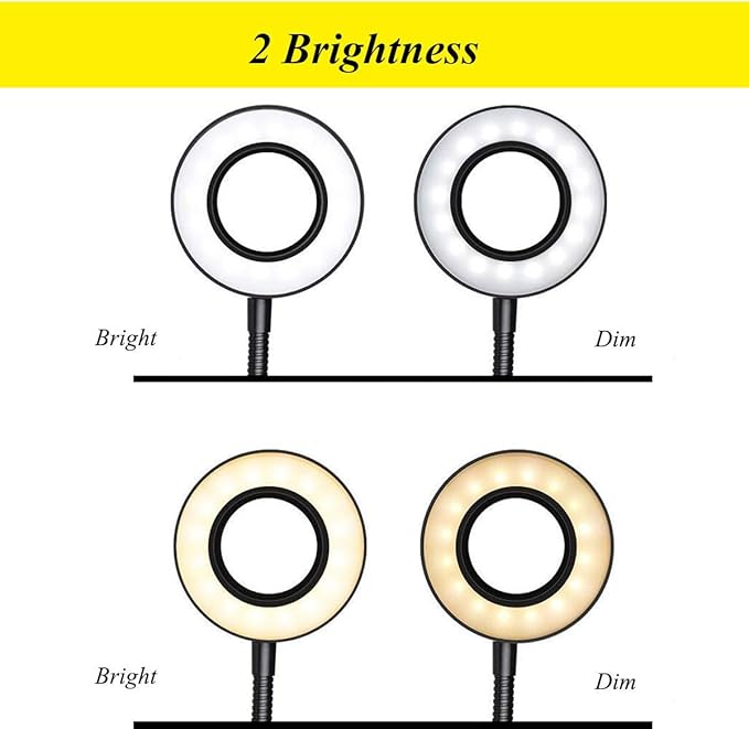 7W Clip on Light, LED Clip On Lamp, USB Reading Book Light, Bed Lamp,Desk lamp, Warm Light and White Light - LeafyLoom