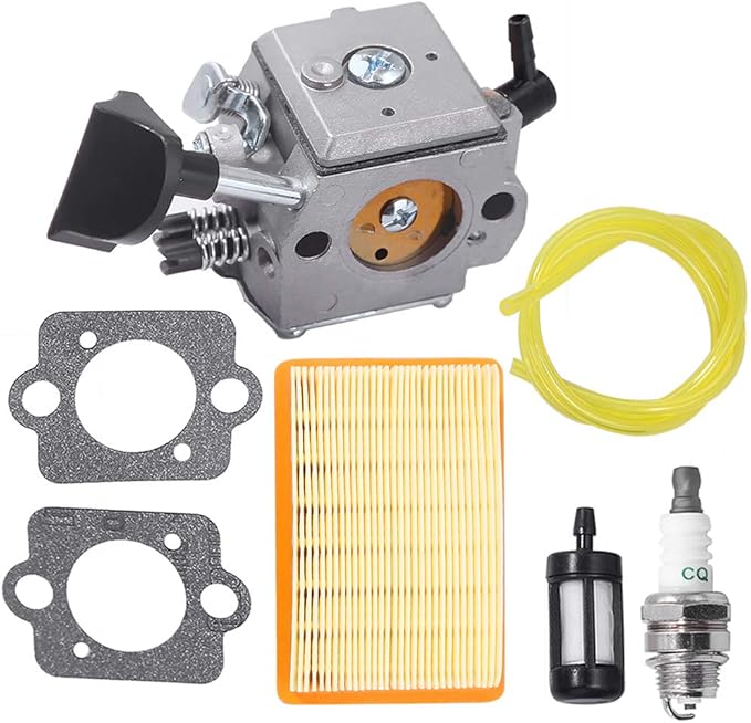 Carburetor for Stihl SR320 SR340 SR380 SR400 SR420 BR320 BR340 BR380 BR400 BR420 Replaces# Walbro HD-4A HD-4B HD-13B 4203-120-0603 4203-120-0605 Backpack Blower Carb Kit with Air Filter Fuel Line - LeafyLoom