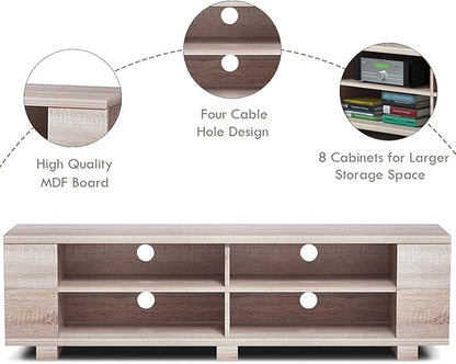 Wood TV Stand, Large - LeafyLoom