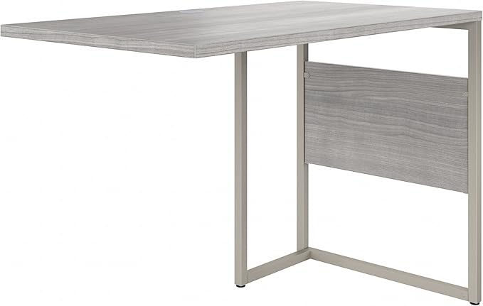 Bush Business Furniture Hybrid Desk Return/Bridge, 42W x 24D, Platinum Gray - LeafyLoom