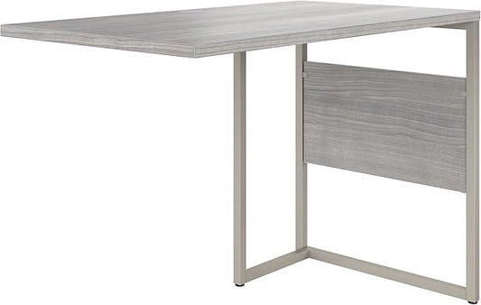 Bush Business Furniture Hybrid Desk Return/Bridge, 42W x 24D, Platinum Gray - LeafyLoom