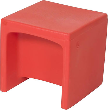 Children's Factory 3-in-1 Cube Chair for Kids, Flexible Seating Classroom Furniture, 1-Pack, Red - LeafyLoom