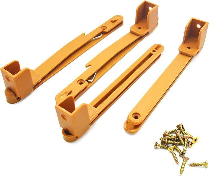 Crib fence Lifter Lifting Rail Connection Set Brown w Screws - LeafyLoom