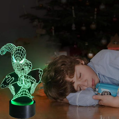 3D Night Light Kids Toys Anime Optical Illusion LED Lights Smart Touch 7 Colors Changing Dimmer Table Desk Lamp Home Room Decor Game Fan Gifts for Boys Girls Birthday Christmas Nightlight - LeafyLoom