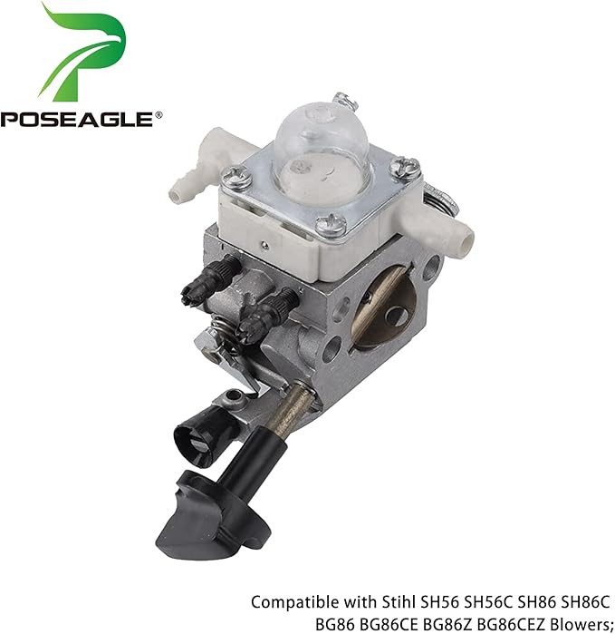 BG86 Carburetor for Stihl SH56 SH56C SH86 SH86C BG86 Blowers Compatible with Stihl BG86 Carburetor, Stihl BG86 Blower Carburetor, Stihl BG86 carb, BG86 Blower Zama s261b C1M-S261B - LeafyLoom