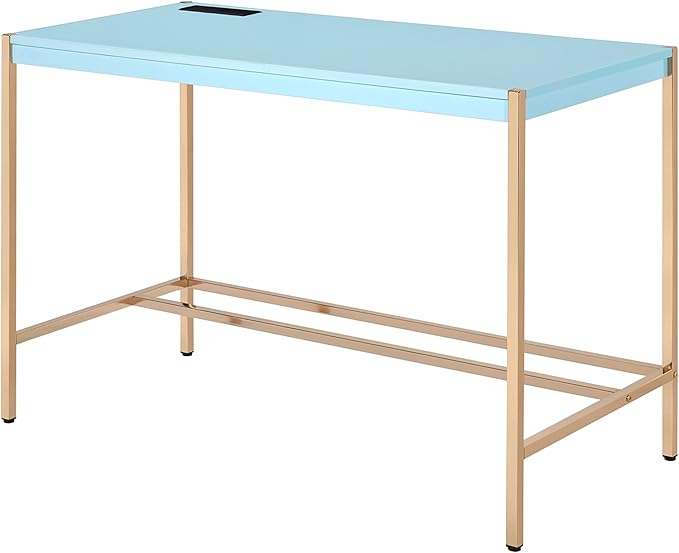 NicBex Laik-DW-00065-DX Desks, 42" W x 20" D x 30" H, Baby Blue - LeafyLoom