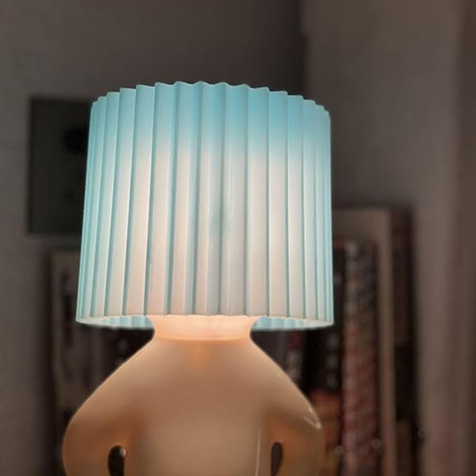 Little Naughty boy Desk lamp,A Little Shy Desk lamp, Bedside Night Light,Naughty boy Mr.P a Little Shy Man Creative lamp,Home Decoration Beautiful Gift (Blue) - LeafyLoom