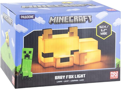 Paladone Minecraft Cute Fox Night Light, Soft Orange Glow, Officially Licensed Minecraft Decor and Desk Lamp for Gaming Room or Kids and Tween Bedroom - LeafyLoom