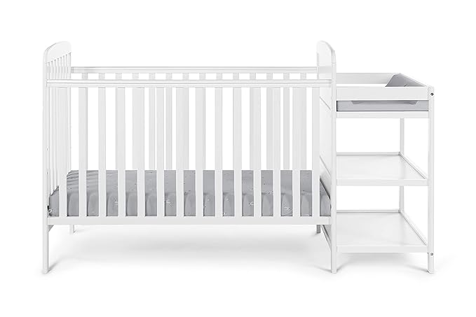 Suite Bebe Ramsey 3 in 1 Convertible Crib and Changer in White - LeafyLoom