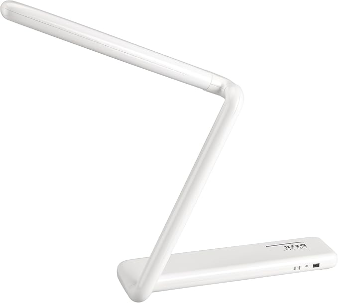 On My Desk Folding LED Rechargeable Lamp, 10.5", White - LeafyLoom