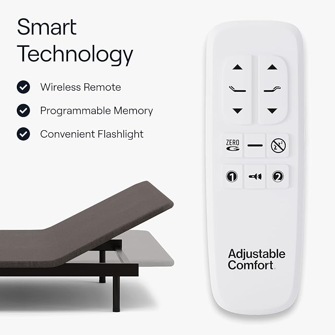 Nectar King Classic Adjustable Base & 13” Mattress - Head & Foot Incline - Medium Firm Gel Memory Foam - Dual Cooling Tech - Wireless Remote with Memory - 365-Night Mattress Trial & Forever Warranty - LeafyLoom