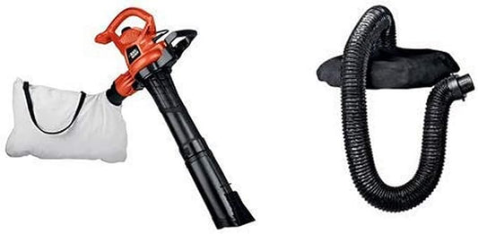 BLACK+DECKER 3-in-1 Electric Leaf Blower with Blower/Vacuum Leaf Collection System (BV3600 & BV-006L) - LeafyLoom