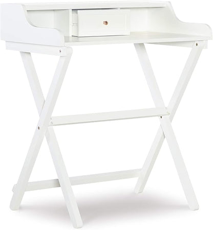 Linon Home Décor Mable White Folding Desk - LeafyLoom