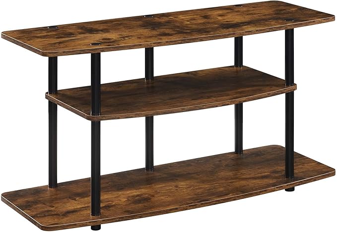 Convenience Concepts Designs2Go 3-Tier Wide TV Stand, 42", Barnwood/Black - LeafyLoom