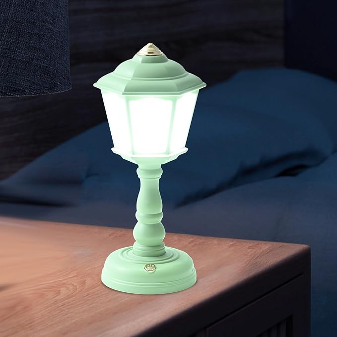 Mini Desk lamp Vintage, LED Desk Lamp Dimmable Table Lamp Reading Lamp with USB Charging Port, Sensitive Control, Eye-Caring Office Lamp,Very beautiful decorative desk lamp (Green) - LeafyLoom