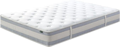 Zinus 10 Inch Comfort Support Hybrid Mattress [New Version], Queen, Fiberglass Free, Medium Plush, Motion Isolation, Certified Safe Foams & Fabric, Mattress in A Box - LeafyLoom