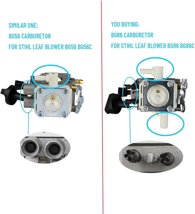 BG86 Carburetor for Stihl BG86C Blower SH86 Carburetor replace for Zama C1M-S261B, 4241 120 0616 with HD2 Air Filter BG86 Blower Parts - LeafyLoom