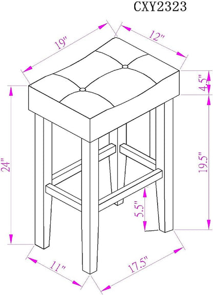 5 Piece Square, Industrial Breakfast Table + 4 Upholstered Stools, Bistro Dining Set, for Living, Small Apartment, Farmhouse, Game Room, Gray - LeafyLoom