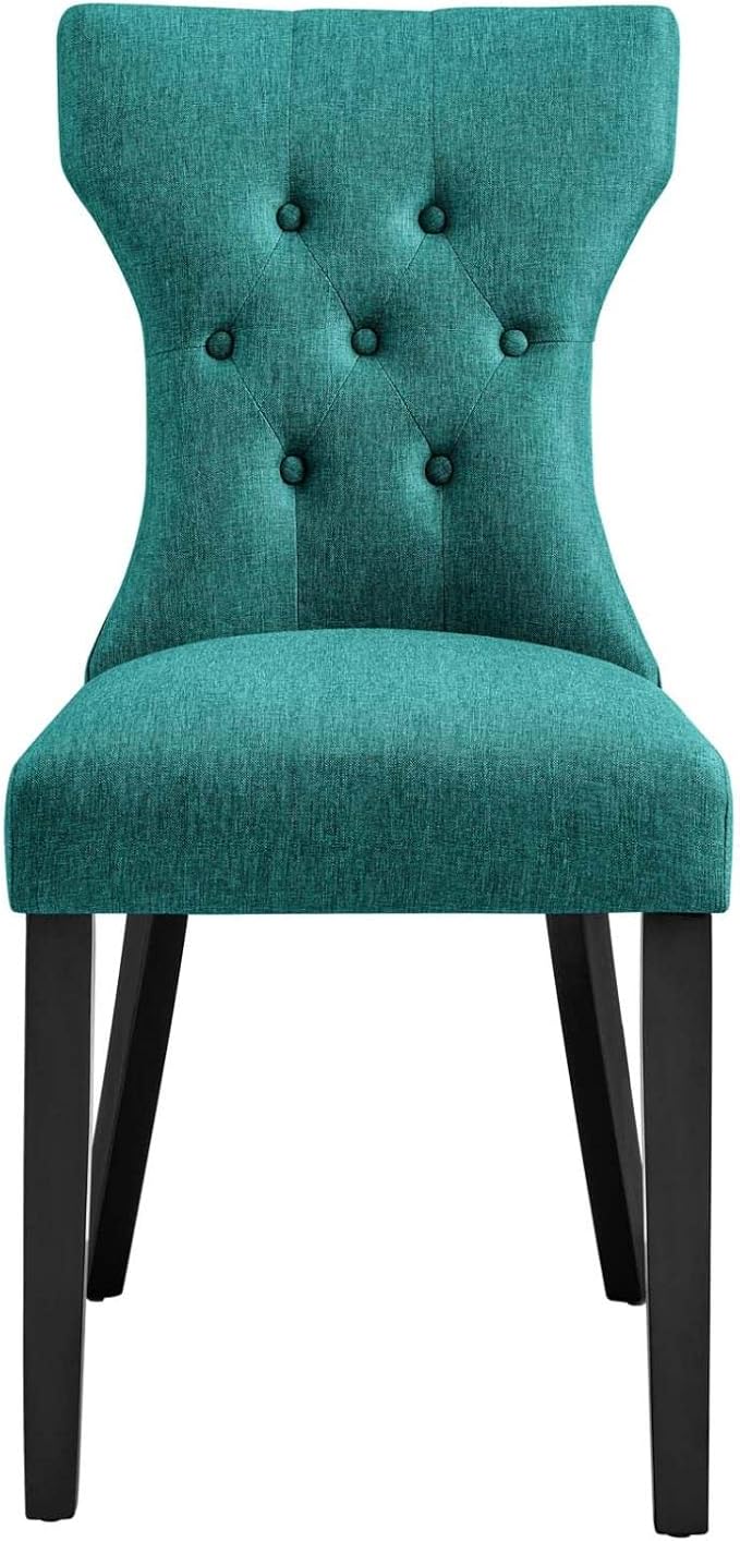 Modway Silhouette Chair, Teal 24.5 x 18 x 36 - LeafyLoom