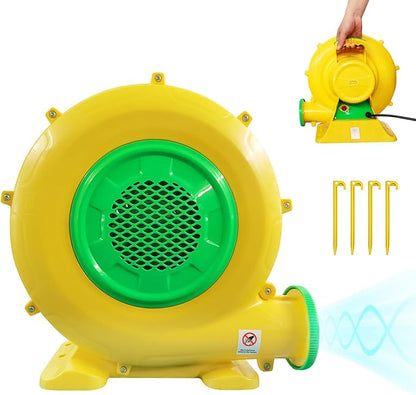 Air Blower, 480W 0.64HP Bounce House Blower, Portable Inflatable Bubble House Blower, Perfect for Inflatable Bounce House, Bouncy Castle, Jumper, Water Slid, Blower Corded(480 Watt 0.6HP) - LeafyLoom