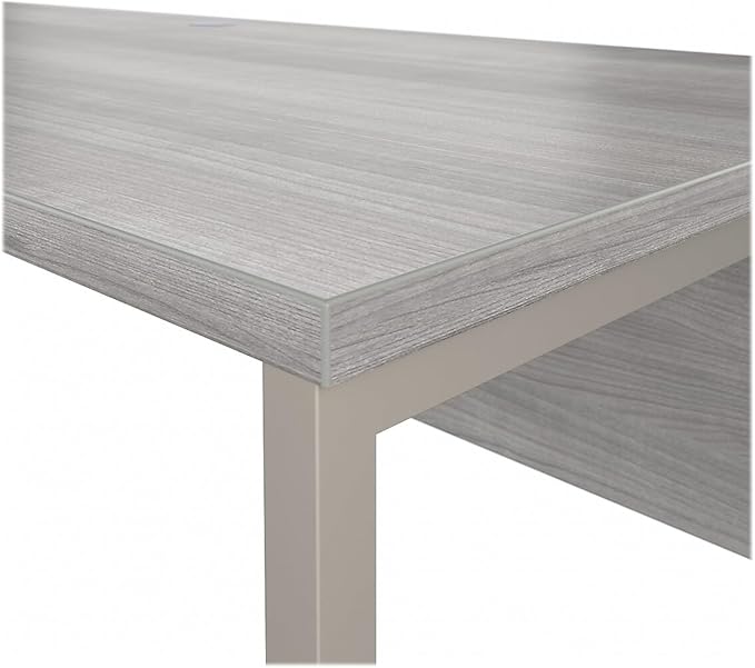 Bush Business Furniture Hybrid 72W x 30D Computer Table Desk with Metal Legs in Platinum Gray - LeafyLoom