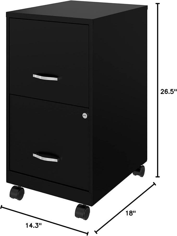 Lorell LLR00061 - SOHO File/File 2-Drawer Mobile File Cabinet - LeafyLoom