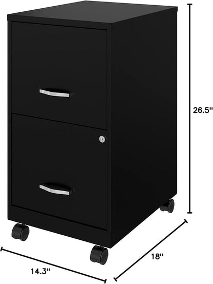 Lorell LLR00061 - SOHO File/File 2-Drawer Mobile File Cabinet - LeafyLoom