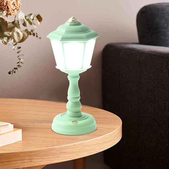 Mini Desk lamp Vintage, LED Desk Lamp Dimmable Table Lamp Reading Lamp with USB Charging Port, Sensitive Control, Eye-Caring Office Lamp,Very beautiful decorative desk lamp (Green) - LeafyLoom