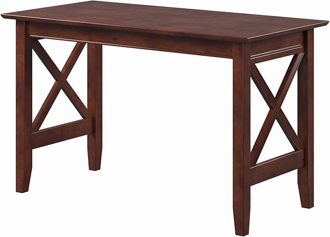 Multi-Purpose Desk, Writing Desk, Craft Table, Work Table, Computer Desk, Solid Wood, Brown - LeafyLoom