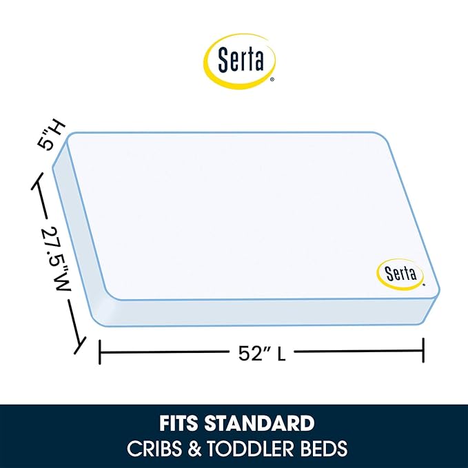 Delta Children Bentley S Series 4-in-1 Crib, Chocolate + Serta Perfect Slumber Dual Sided Recycled Fiber Core Crib and Toddler Mattress (Bundle) - LeafyLoom