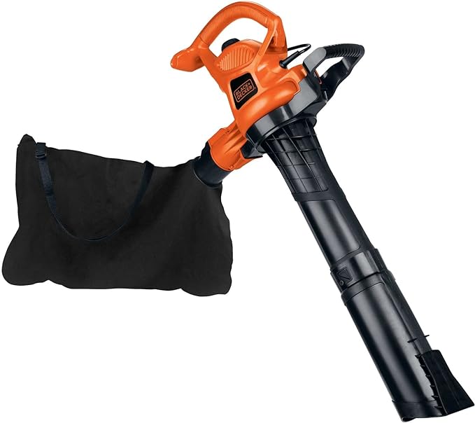 BLACK+DECKER 3-in-1 Leaf Blower, Leaf Vacuum and Mulcher, Up to 230 MPH, 12 Amp, Corded Electric (BV3600) - LeafyLoom