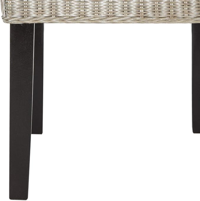 Safavieh Home Collection Odette Grey Wicker Dining Chair - LeafyLoom