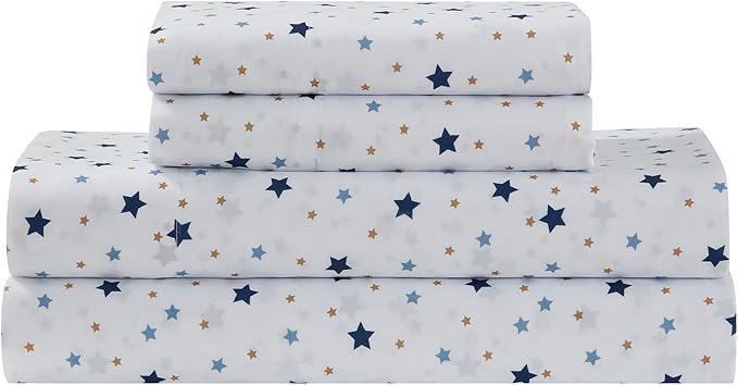 Kids Bedding Set Bed in a Bag for Boys and Girls Toddlers Printed Sheet Set and Comforter, Twin, Galaxy - LeafyLoom