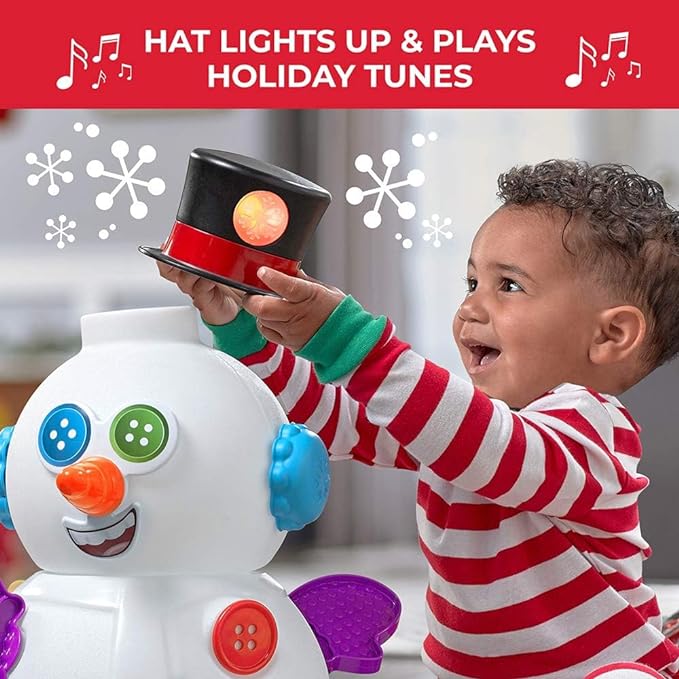 Step2 My First Snowman, Kids Interactive Christmas Toy, Plays Music & Lights Up, 15 Piece Toy Accessories, for Toddlers 1+ Years Old - LeafyLoom