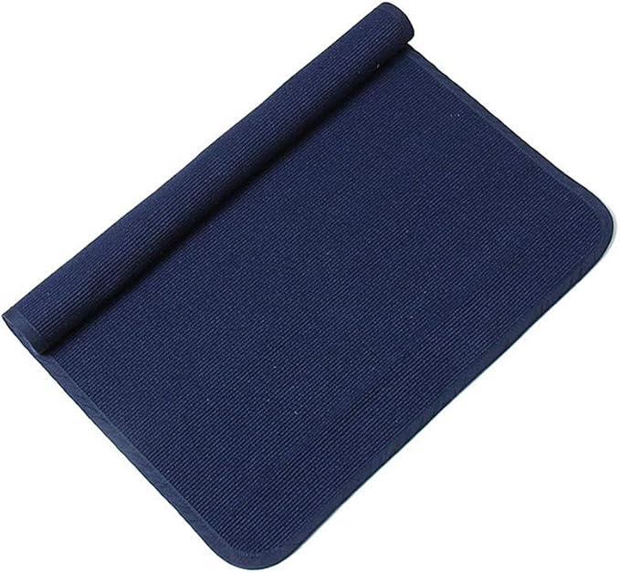 Baby Play Mat Montessori Mat for Nursery Preschool Kindergarten Cotton Working Rug for Toddlers Babies Children, 27.5''×43.3'', Navy Blue - LeafyLoom