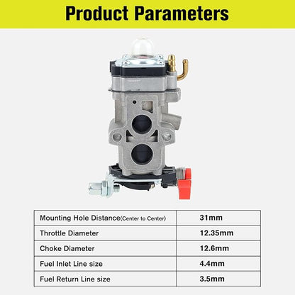 150BT 350BT Carburetor for RedMax EBZ8500 EBZ8000 EBZ8050 Husqvarna 580BTS 580BFS 350BF 180BT 180BF 150BF WYA-44 505183101 521631601 Backpack Blower Leaf Blower Carb with Start Lever - LeafyLoom