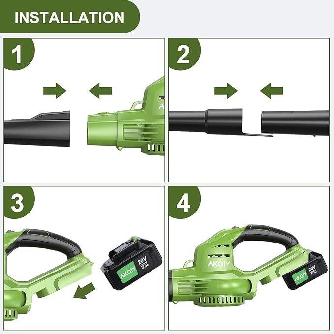 Leaf Blower Cordless- 20V 5.0 Battery-Powered Leaf Blower, 80-150MPH, Upgraded Motor and Mini Electric Leaf Blower with Charging Seat for Use in The Yard or Lawn - LeafyLoom