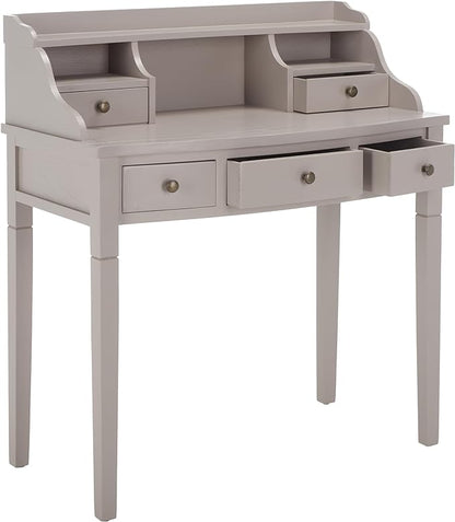 Safavieh American Homes Collection Landon Quartz Grey Writing Desk - LeafyLoom