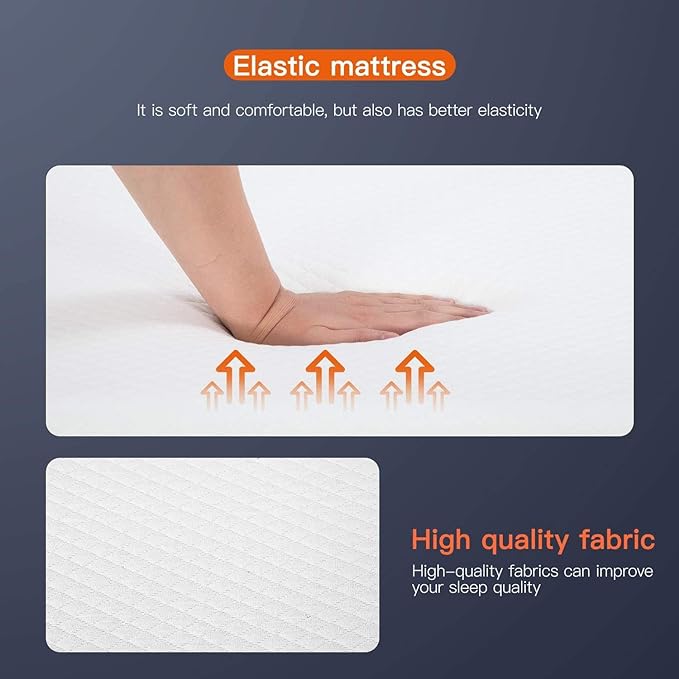 6/8/10/12 inch Gel Memory Foam Mattress for Cool Sleep & Pressure Relief, Medium Firm Mattresses CertiPUR-US Certified/Bed-in-a-Box/Pressure Relieving (8 in, Full) - LeafyLoom