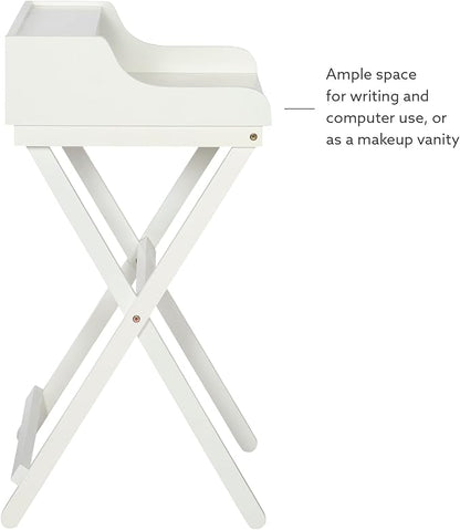 Linon Home Décor Mable White Folding Desk - LeafyLoom