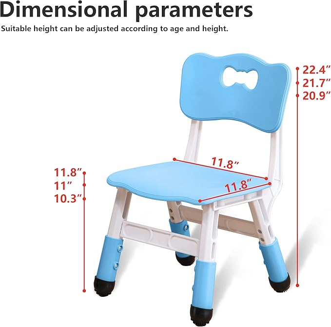 Kids' Desk Chairs Adjustable Height is Suitable for Children's Chairs Used in Families, Schools and Day-Care Between 2-10 Years Old The Max Bearing Capacity is 222LB - LeafyLoom