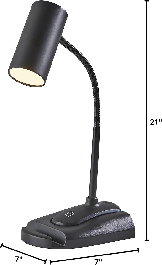 SIMPLEE ADESSO Dual Purpose LED Desk/Clip LAMP Matte Black - LeafyLoom