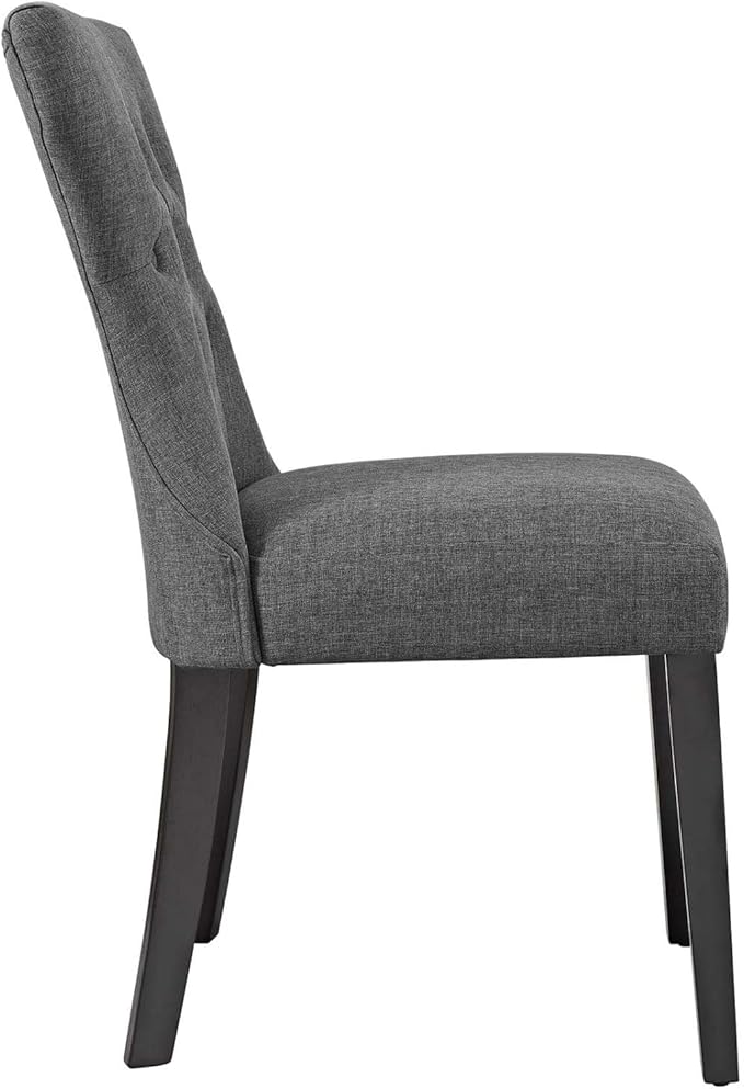 Modway Silhouette Modern Tufted Upholstered Fabric Parsons Four Dining Chairs in Gray - LeafyLoom