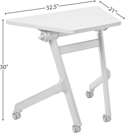 Safco Products Learn Nesting Trapezoid Desk, Small Corner Desk for Classrooms & Custom Classroom Layouts (Pebble Gray) - LeafyLoom