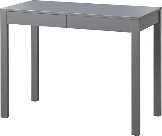 Target Marketing Systems Gabby Home Office, Study Room, Vanity or Bedroom, Computer 2 Drawers, Contemporary Style Desk with Storage, 40” x 20”, Charcoal - LeafyLoom